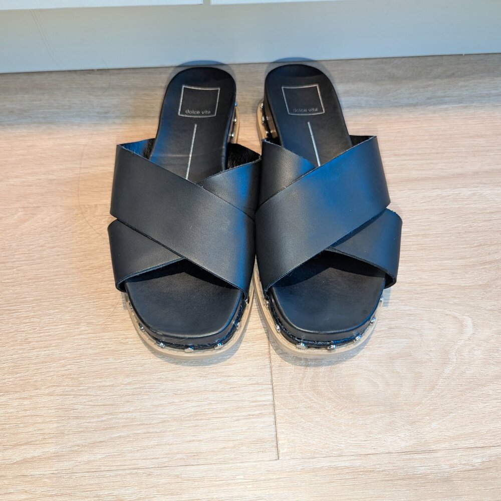 Dolce Vita Gracy Platform Sandal black Studded Slide